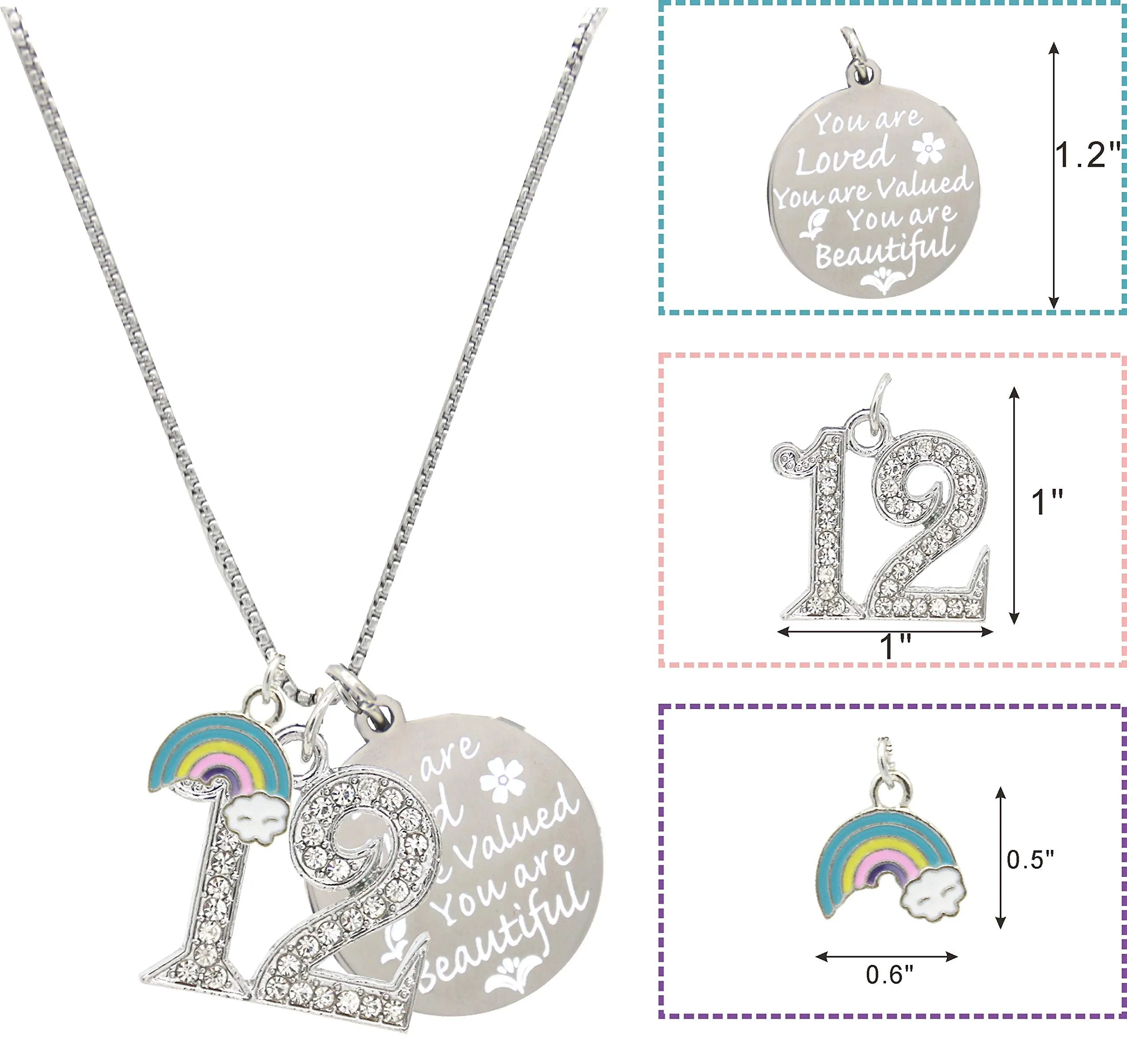 12th Birthday, 12th Birthday Gift, 12th Birthday Girl Gifts, 12th Birthday Necklace, Gifts