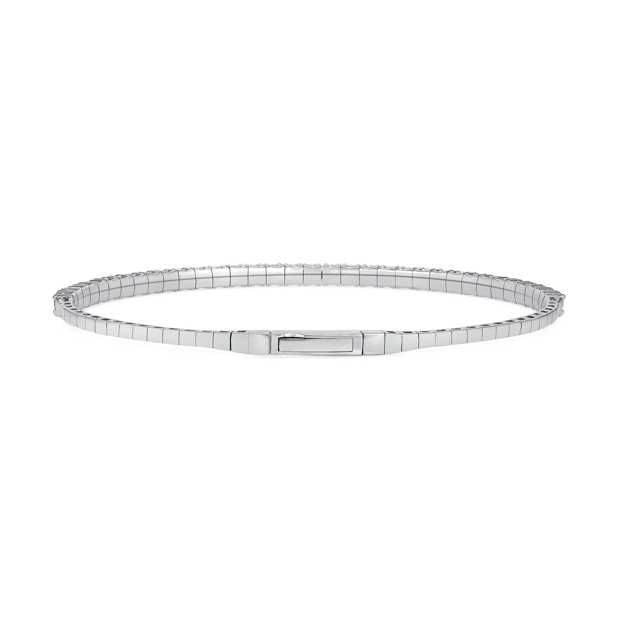 14K Gold Small Flexible Diamond Bangle