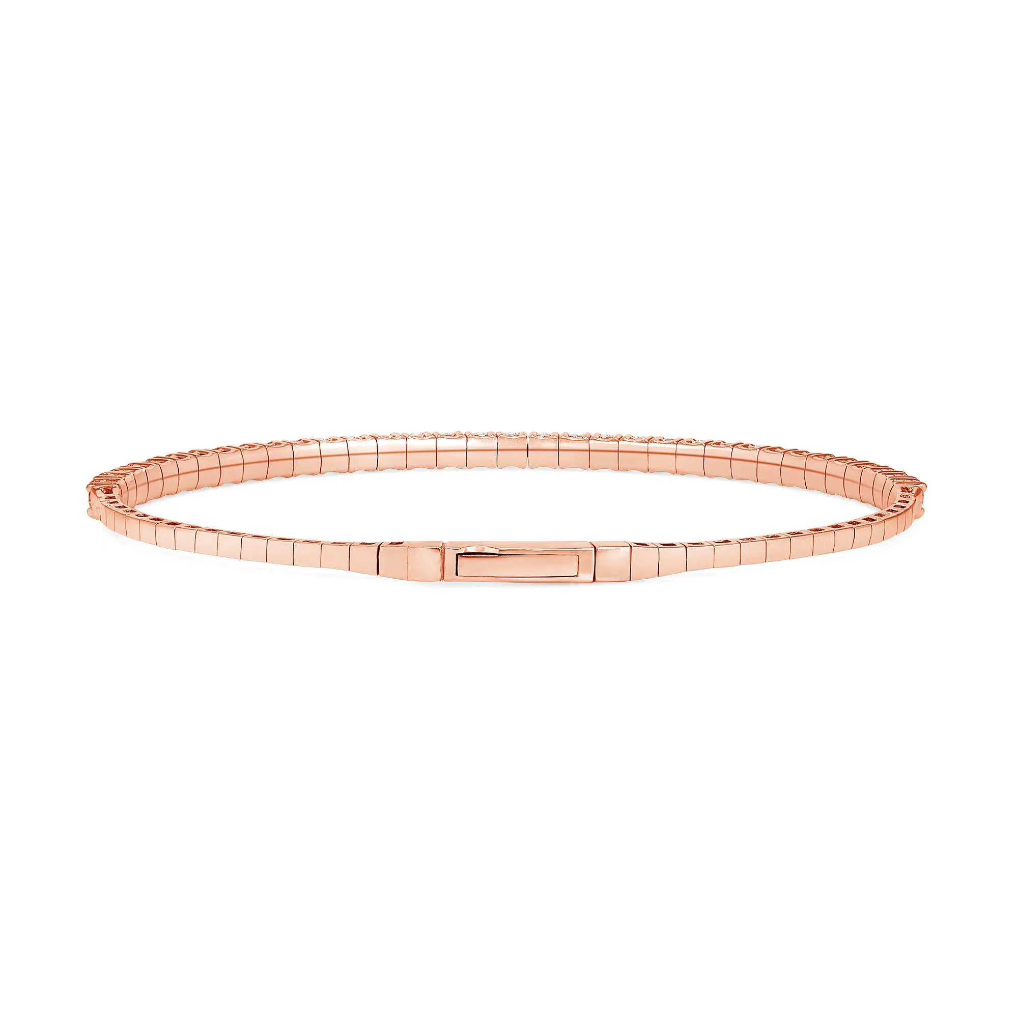 14K Gold Small Flexible Diamond Bangle