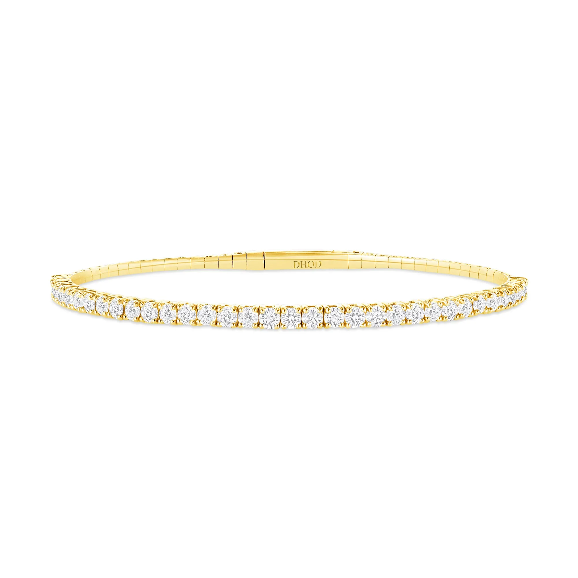 14K Gold Small Flexible Diamond Bangle