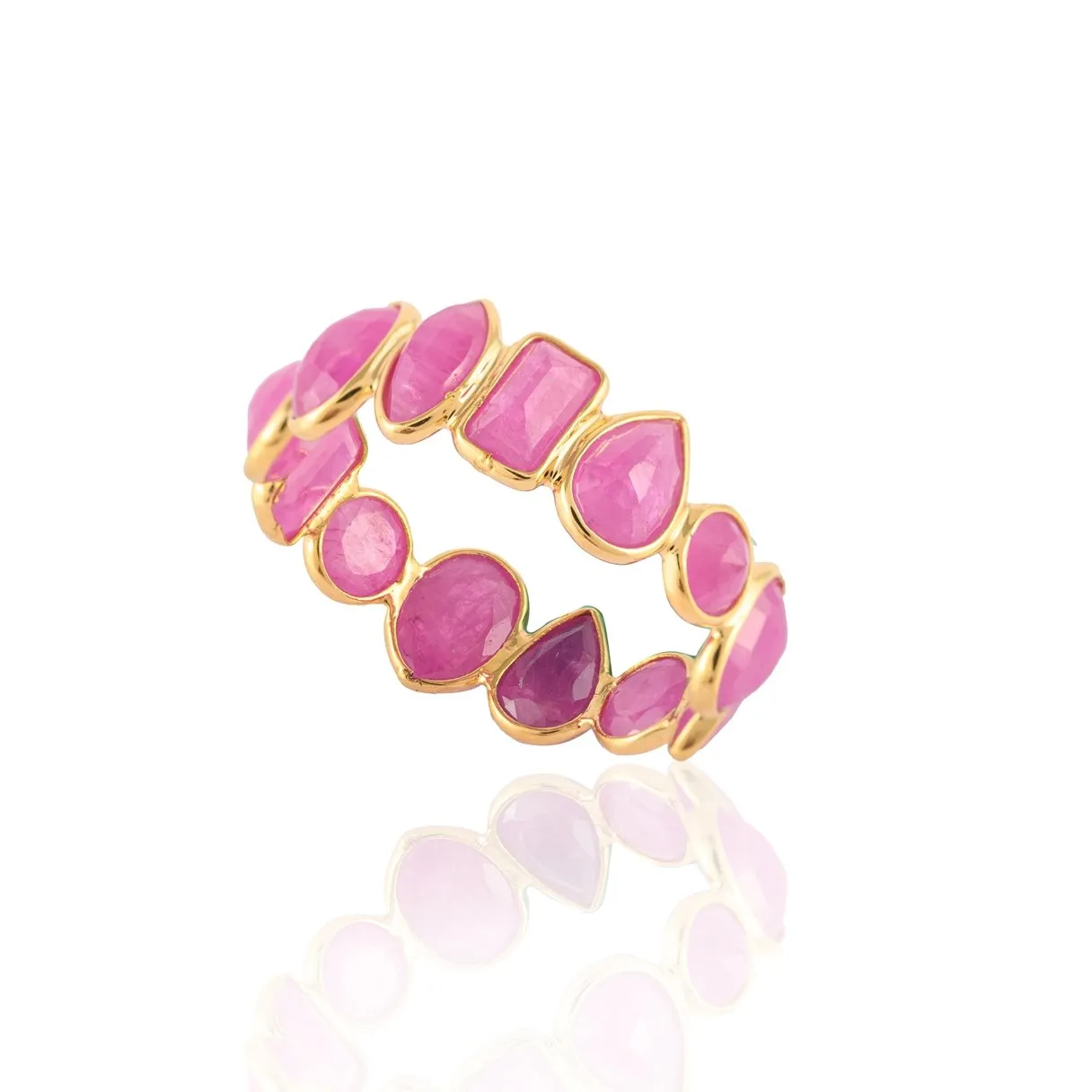 18K Gold Ruby Eternity Band