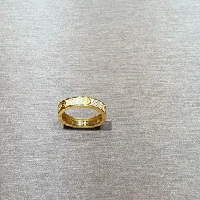 22k / 916 Gold Crystal C design Ring