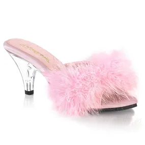 3 Inch Heel BELLE-301F Baby Pink Fur