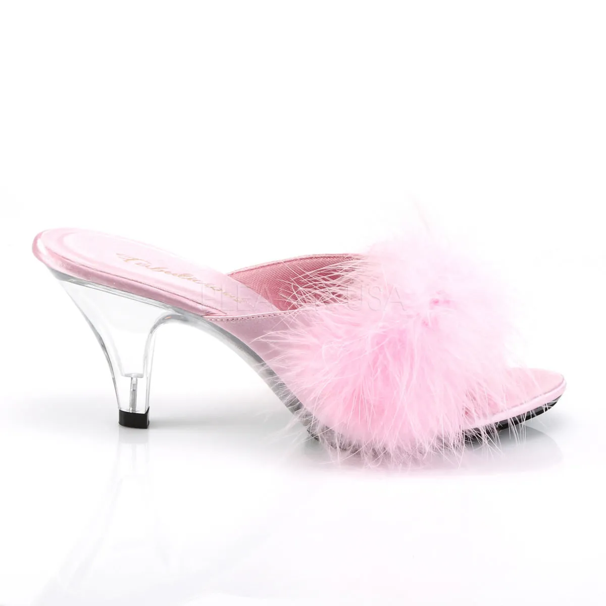 3 Inch Heel BELLE-301F Baby Pink Fur