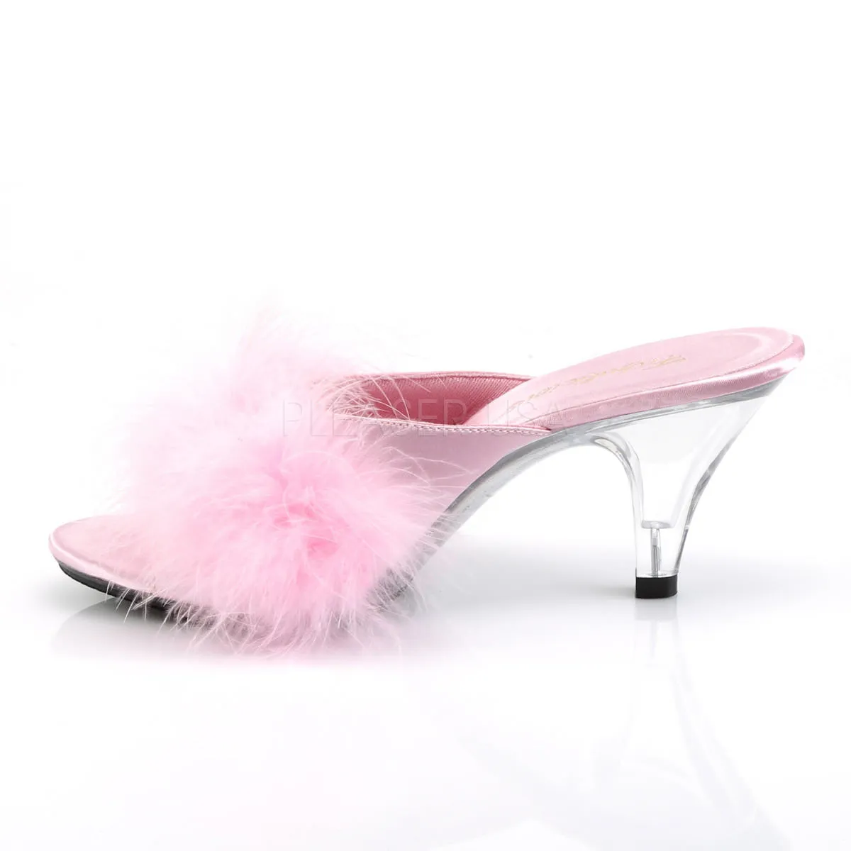 3 Inch Heel BELLE-301F Baby Pink Fur