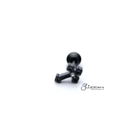 316L Surgical Steel Cross Screw Back Barbell for Tragus, Cartilage, Conch, Helix Piercing and More