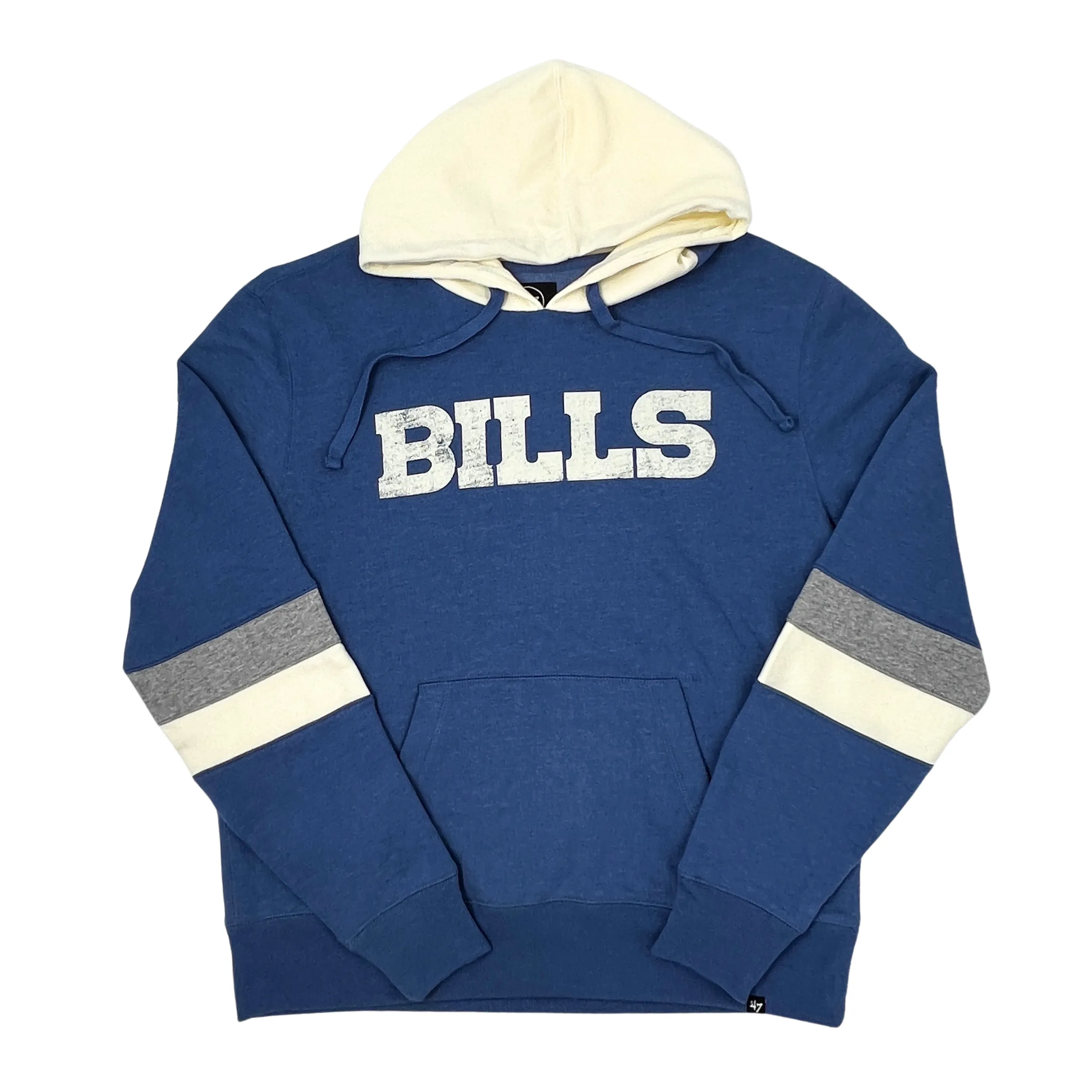 '47 Brand Bills Cadet Blue and Cream Heavy Pullover Hoodie