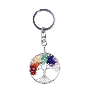 7 Chakra Tree of Life Keychain