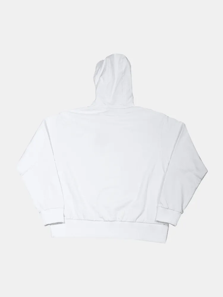 Afends THC Unisex Hemp Oversized Pull On Hood - White