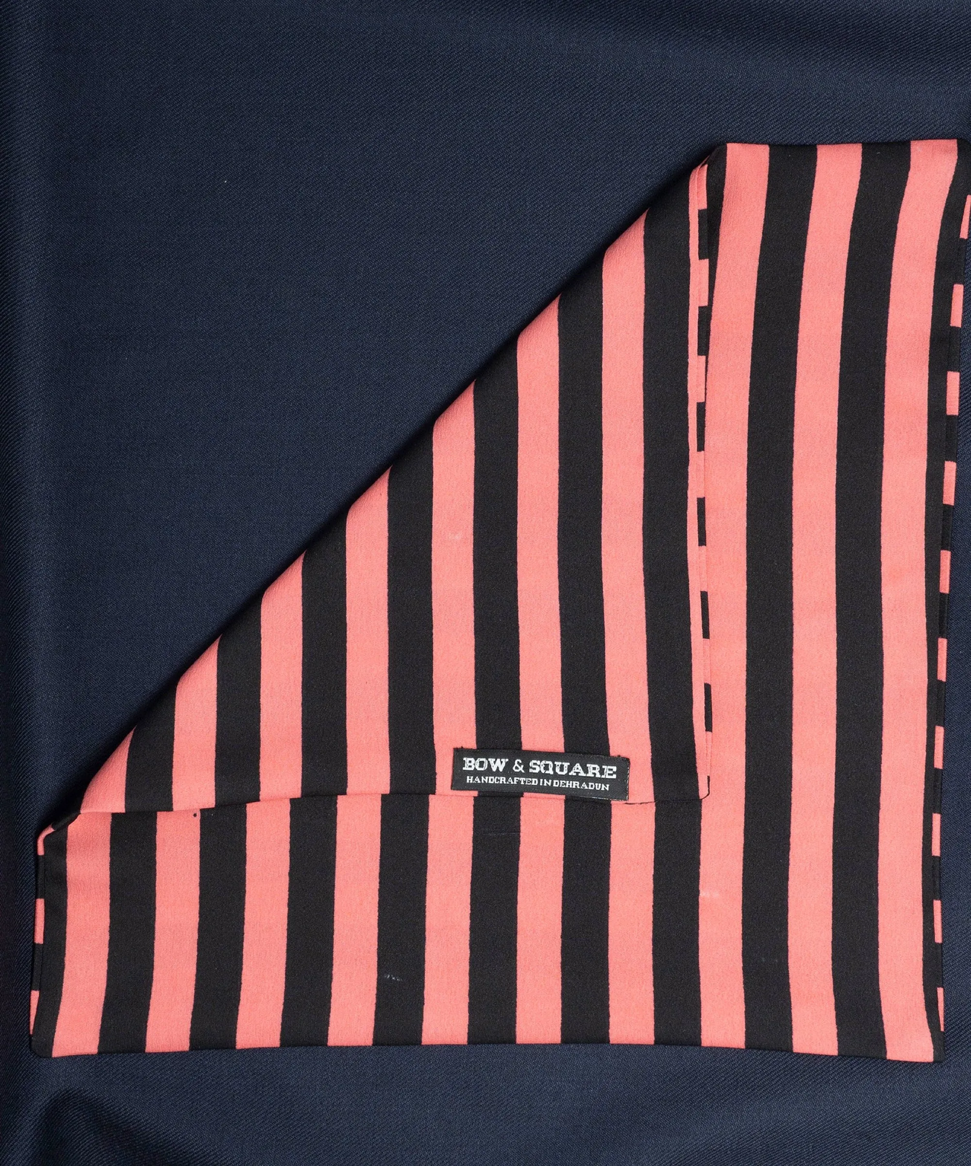 After 8 Striped Pink Pocket Square