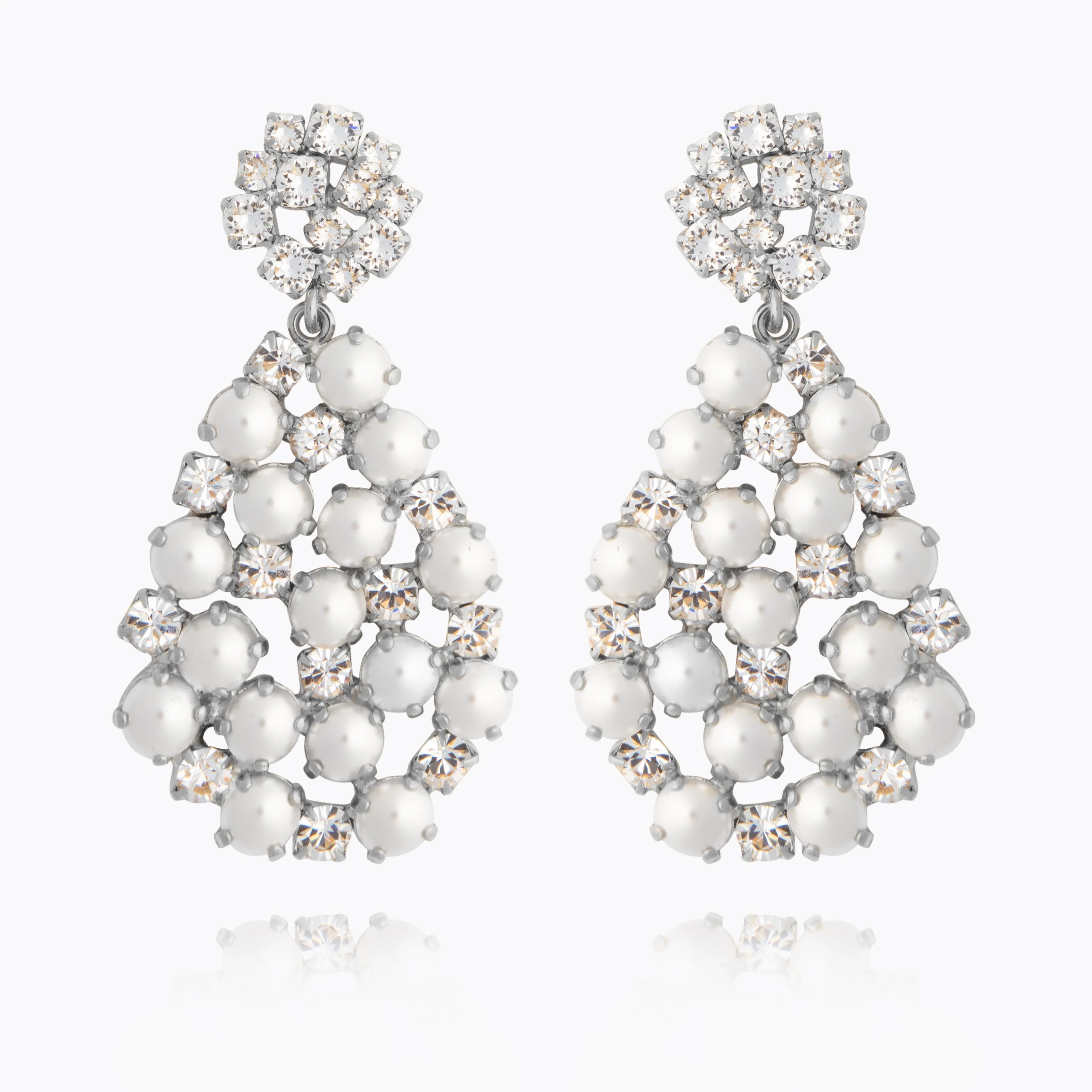 All Of Me Earrings / Pearl   Crystal