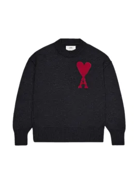 ami paris Red Ami De Coeur Sweater BFUKS006.018