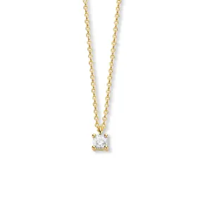 April Birthstone Necklace 14K Yellow Gold