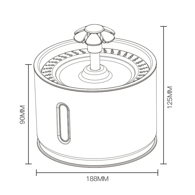 Automatic Dog Feeder Cat Water Fountain Indoor USB LED 2.4L Ultra Quiet Dog Drinking Dispenser Pet Puppy Feeder Fountains Bowls