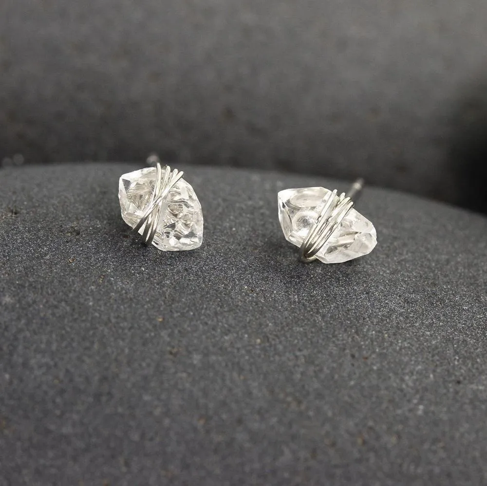 Baby Herkimer Stud Earrings