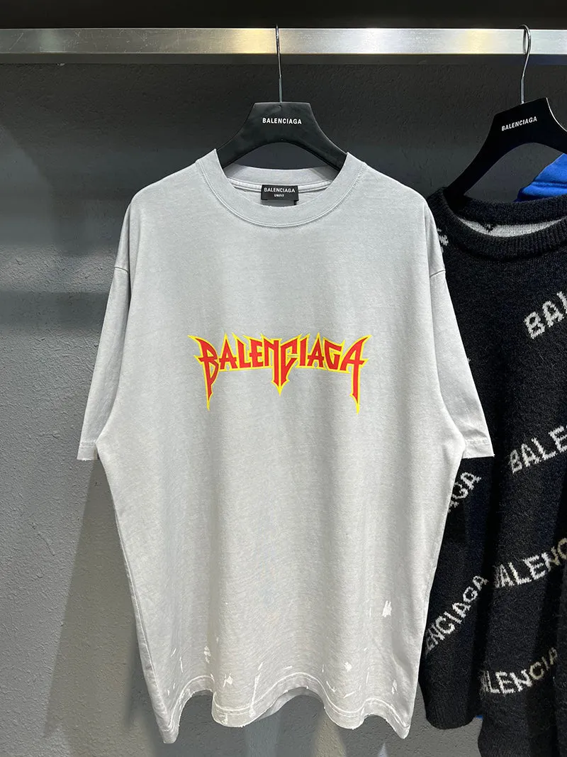 Balenciaga Metal White T-Shirt Oversized