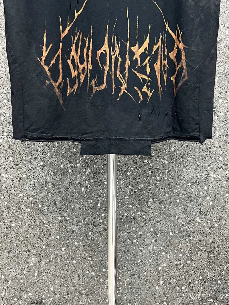 Balenciaga Paris Moon T-shirt Oversized in Black Faded