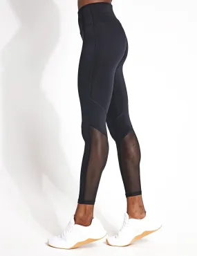 Basic Mesh Leggings - Night Black