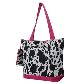 Black Cow Hot Pink NGIL Canvas Tote Bag