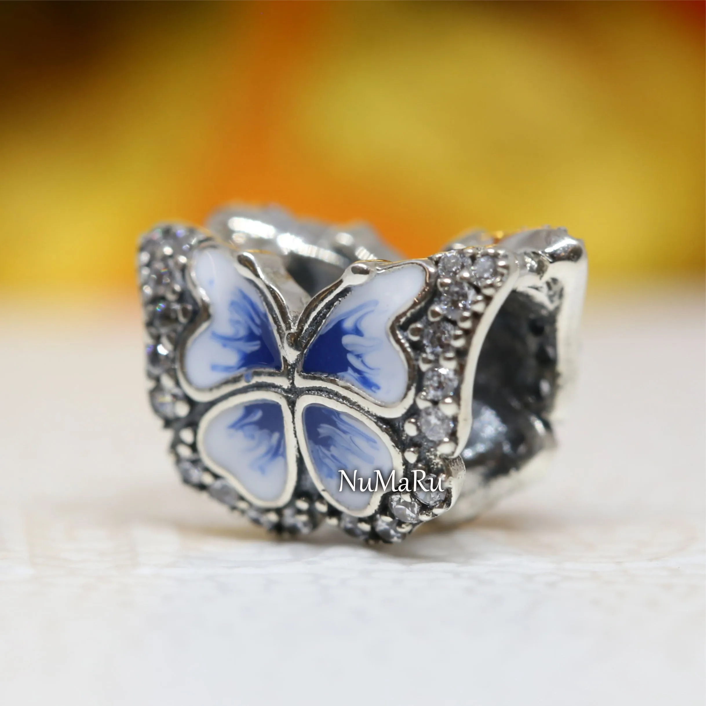 Blue Butterfly Sparkling Charm 790761C01