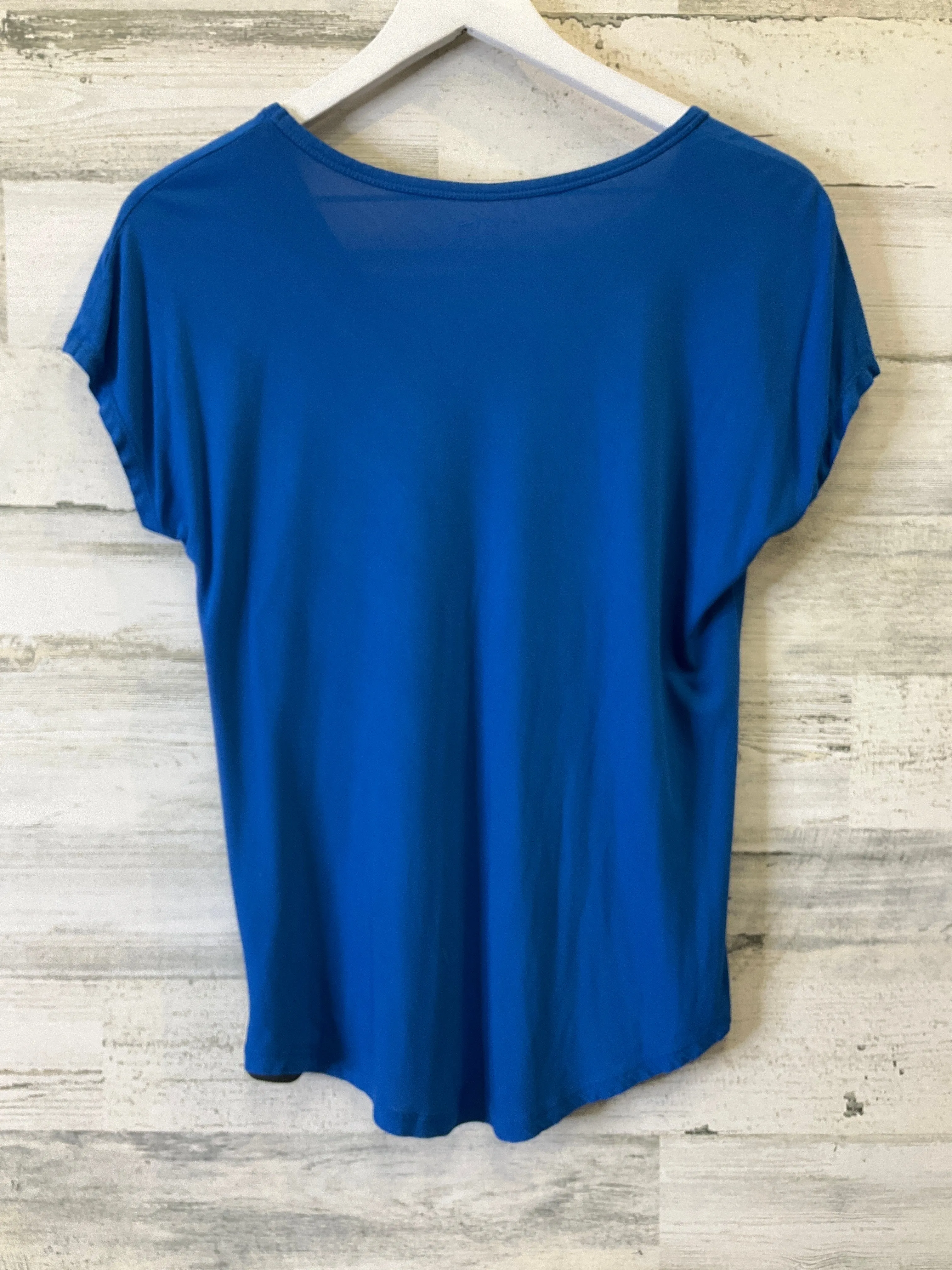 Blue Top Short Sleeve Basic Lands End, Size Xs