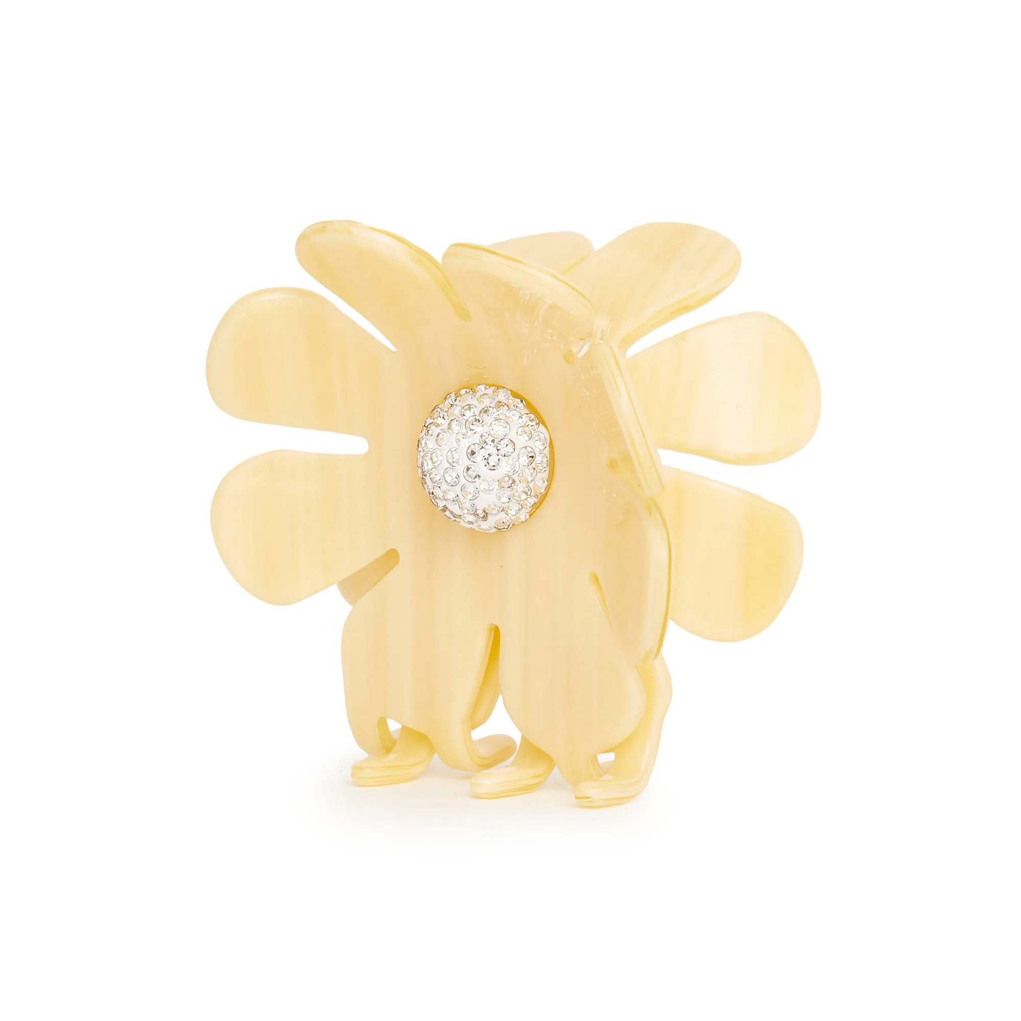 BONE SUNFLOWER CLAW CLIP