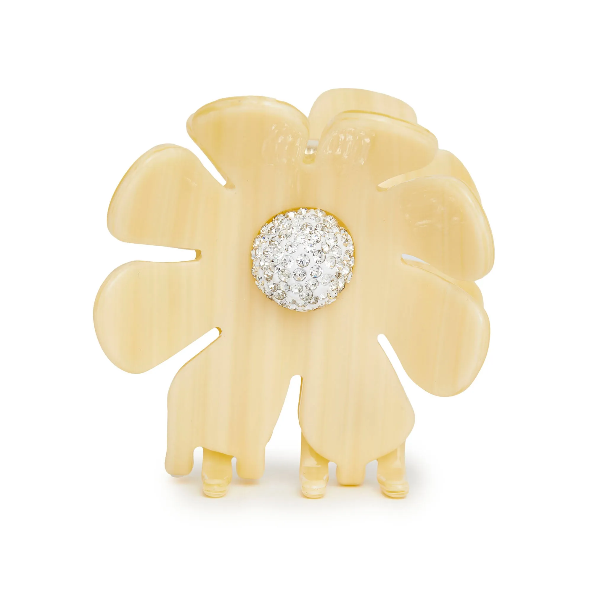 BONE SUNFLOWER CLAW CLIP