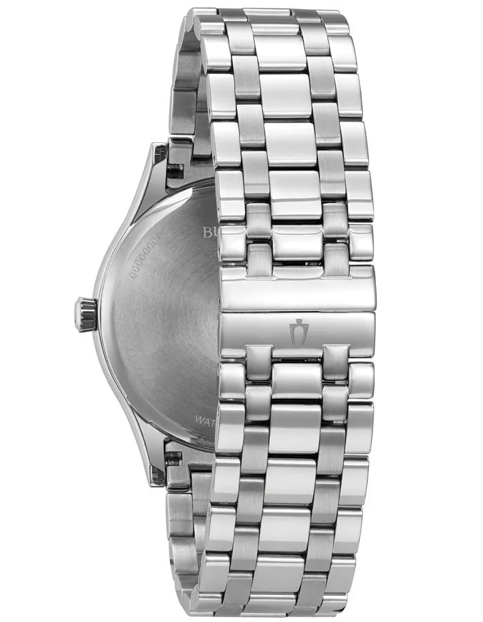 Bulova Mens Classic Watch - Stainless - Bracelet - Grey Dial - 30m - Date