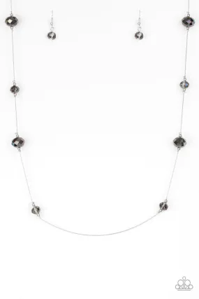 Champagne On The Rocks Multi Iridescent and Silver Necklace - Paparazzi Accessories