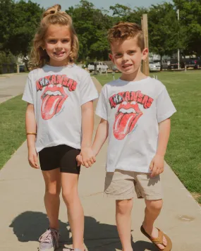 Children's Rolling Stones Arkansas Flag Rocker White Tee