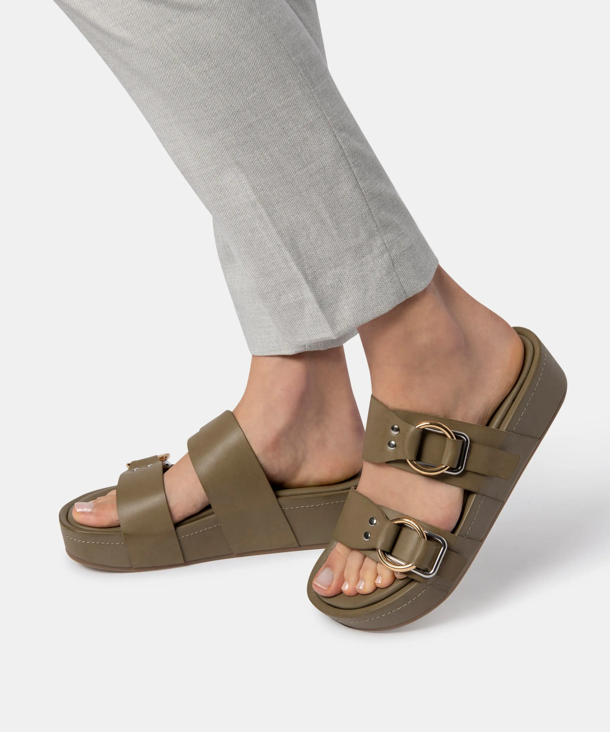 CICI SANDALS KHAKI STELLA - re:vita