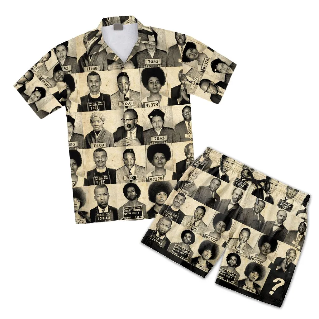 Civil Rights Leaders Hawaiian Shirt And Shorts Set