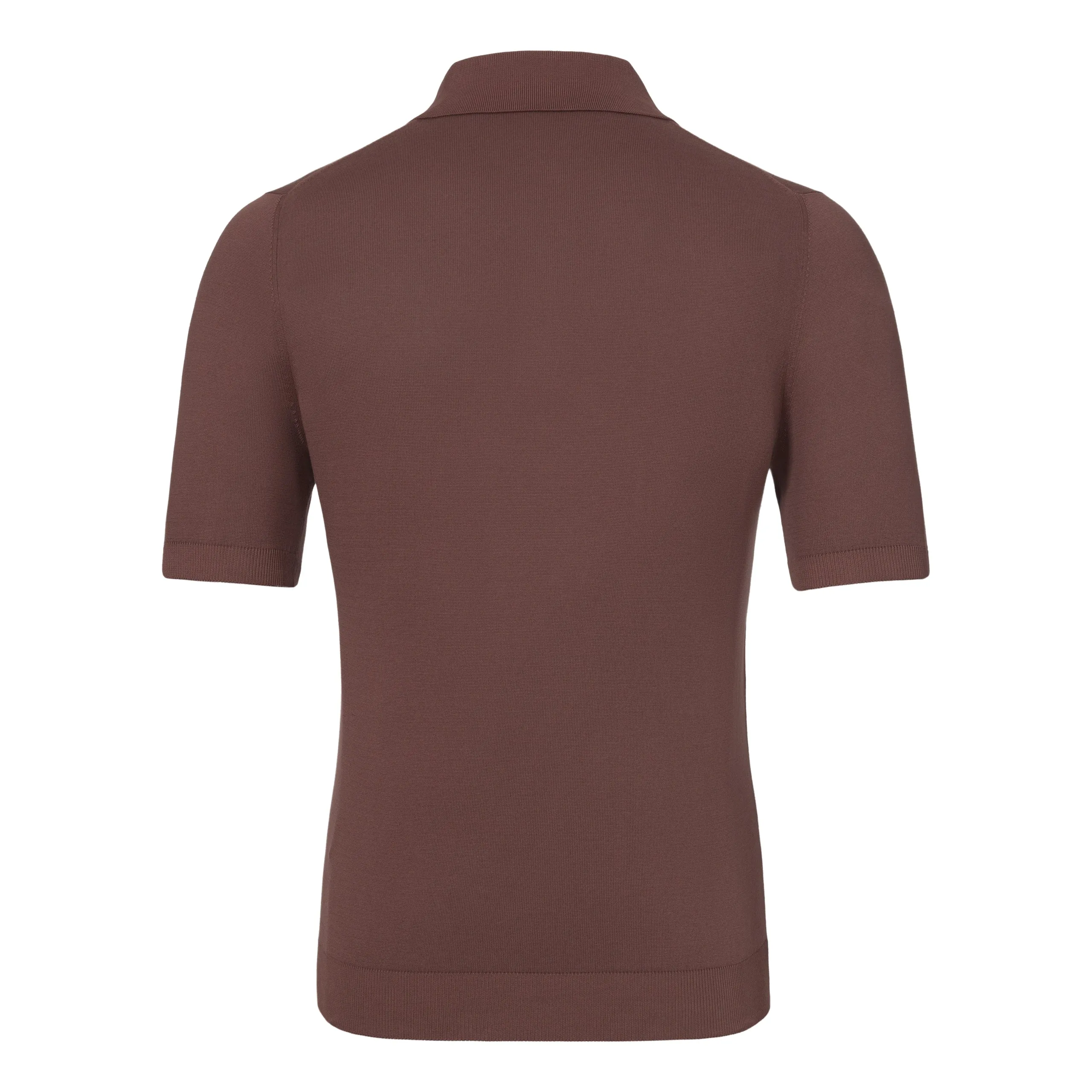 Cotton Polo Shirt in Dark Mauve