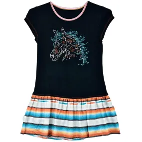 Cowgirl Hardware Toddler Girls' Crystal Horse Dress