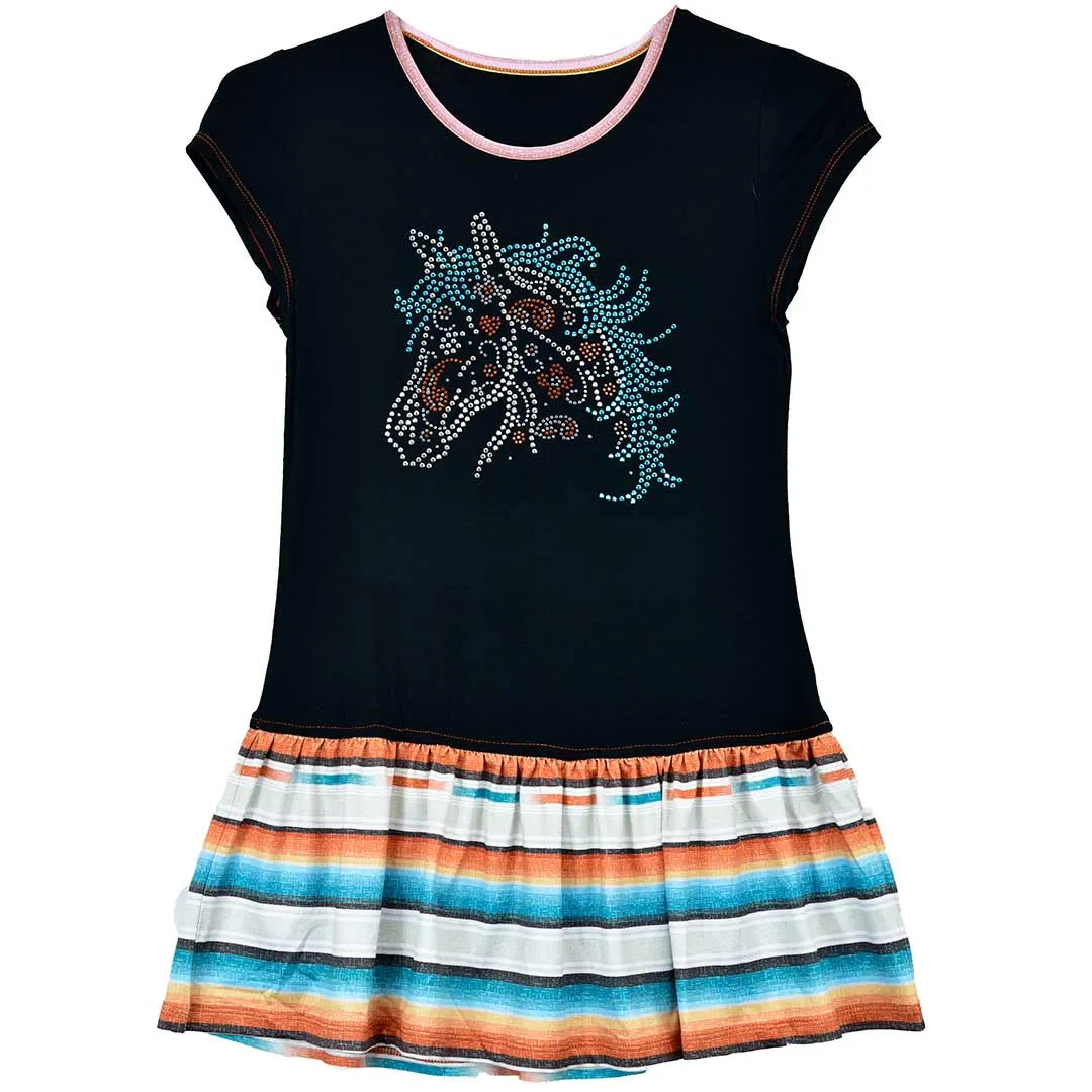 Cowgirl Hardware Toddler Girls' Crystal Horse Dress