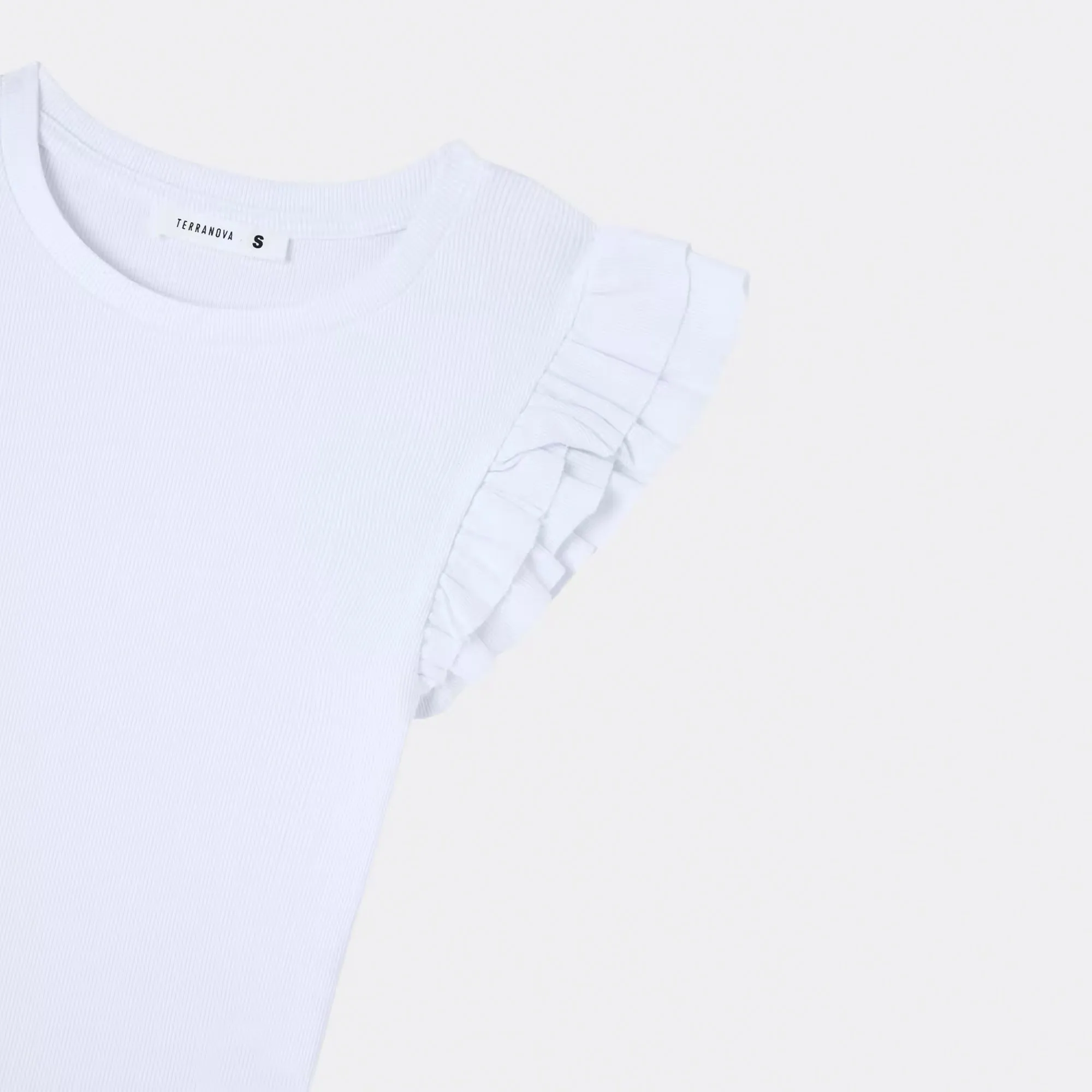 Cropped Crew Neck T-Shirt