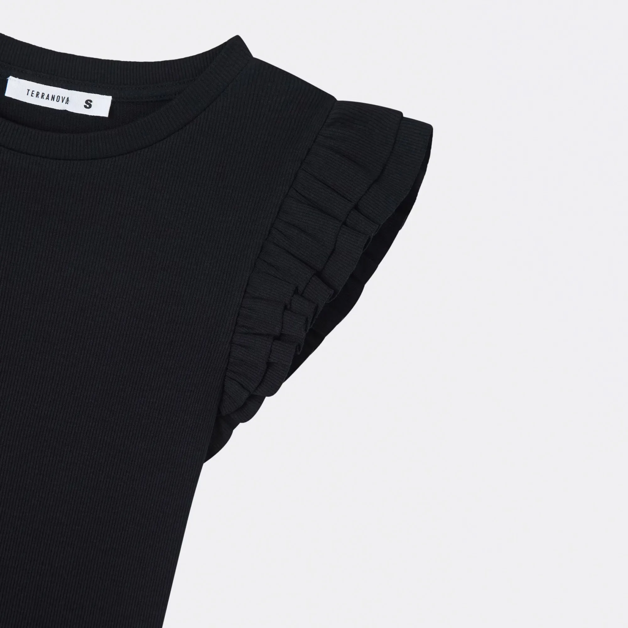 Cropped Crew Neck T-Shirt