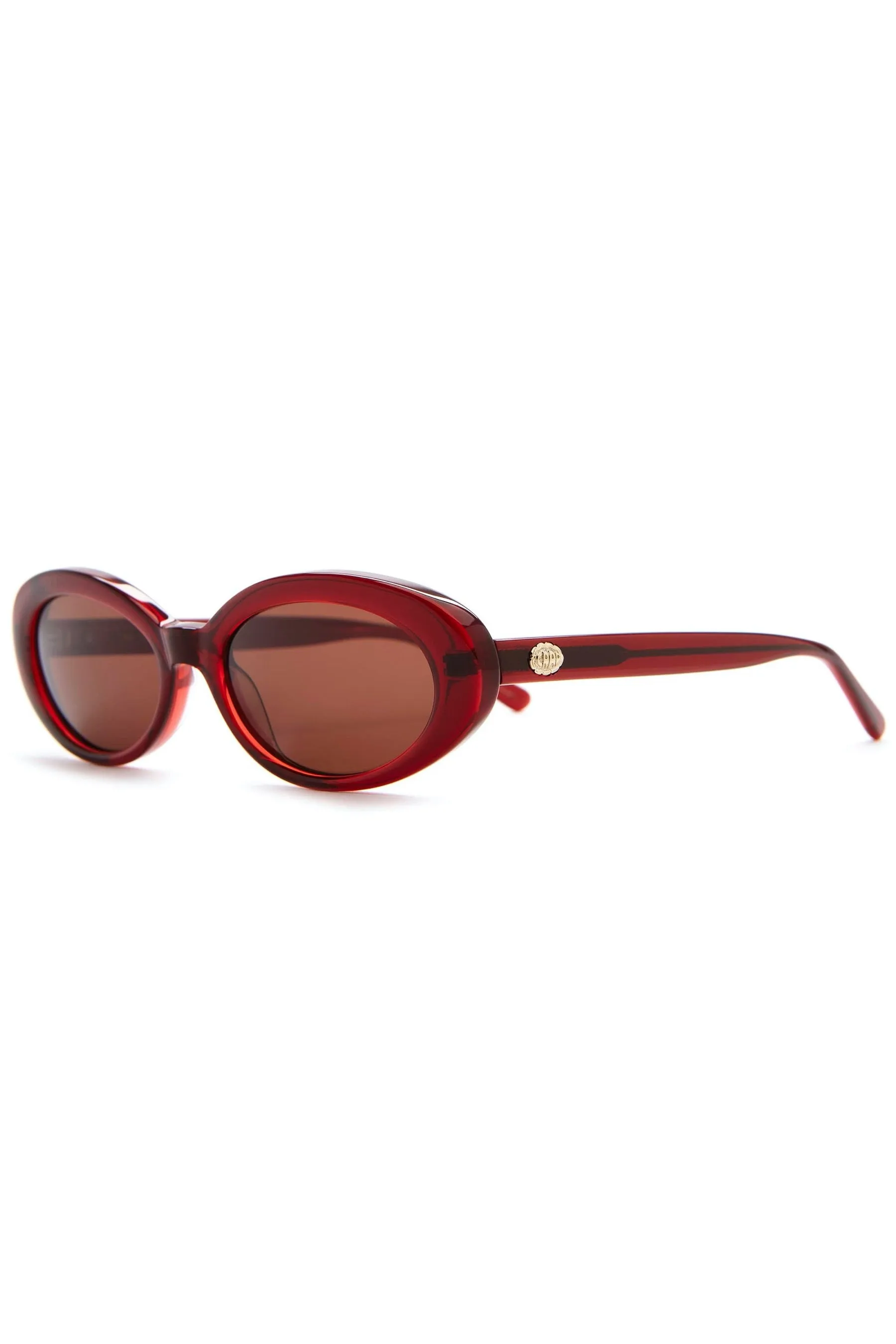 Crystal Black Cherry Sweet Leaf Sunglasses