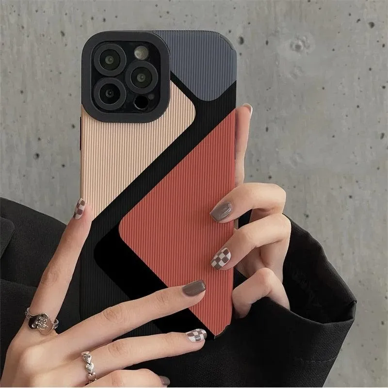 Cute Block Triangle Phone Case for iPhone 7, 8 Plus, X, XR, XS Max, 11, 12, 13, 14 Pro Max, 14 Plus, and 12, 13 Mini – Cover