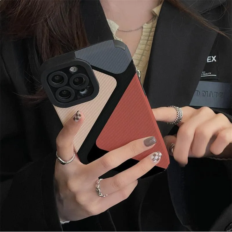 Cute Block Triangle Phone Case for iPhone 7, 8 Plus, X, XR, XS Max, 11, 12, 13, 14 Pro Max, 14 Plus, and 12, 13 Mini – Cover