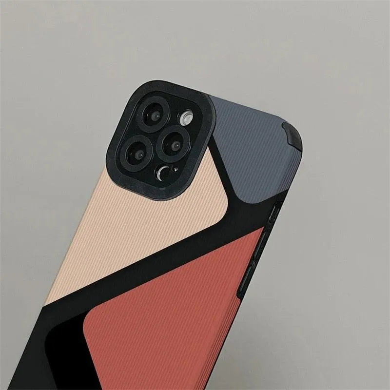 Cute Block Triangle Phone Case for iPhone 7, 8 Plus, X, XR, XS Max, 11, 12, 13, 14 Pro Max, 14 Plus, and 12, 13 Mini – Cover