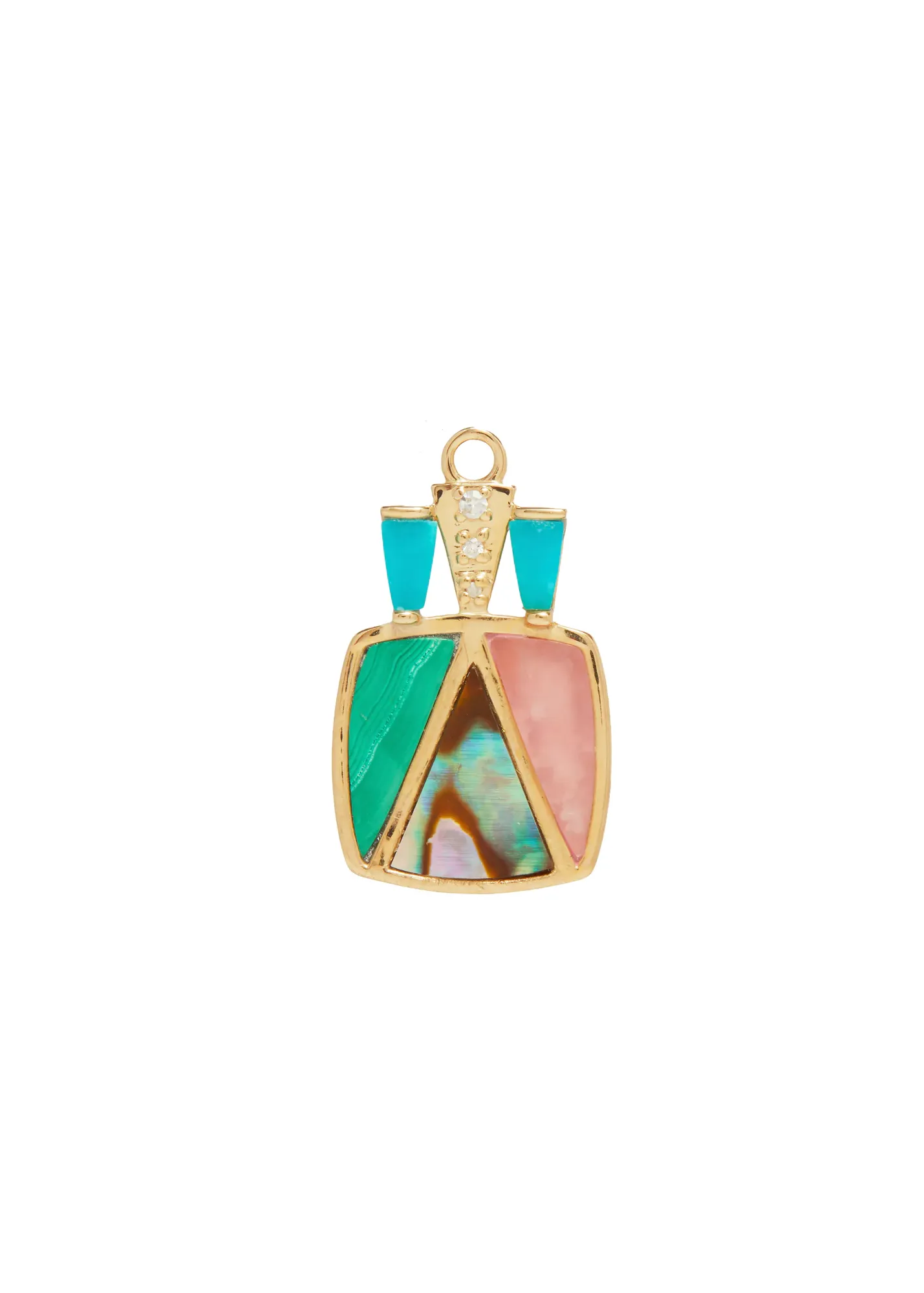 Deco Charm w/ Abalone Necklace