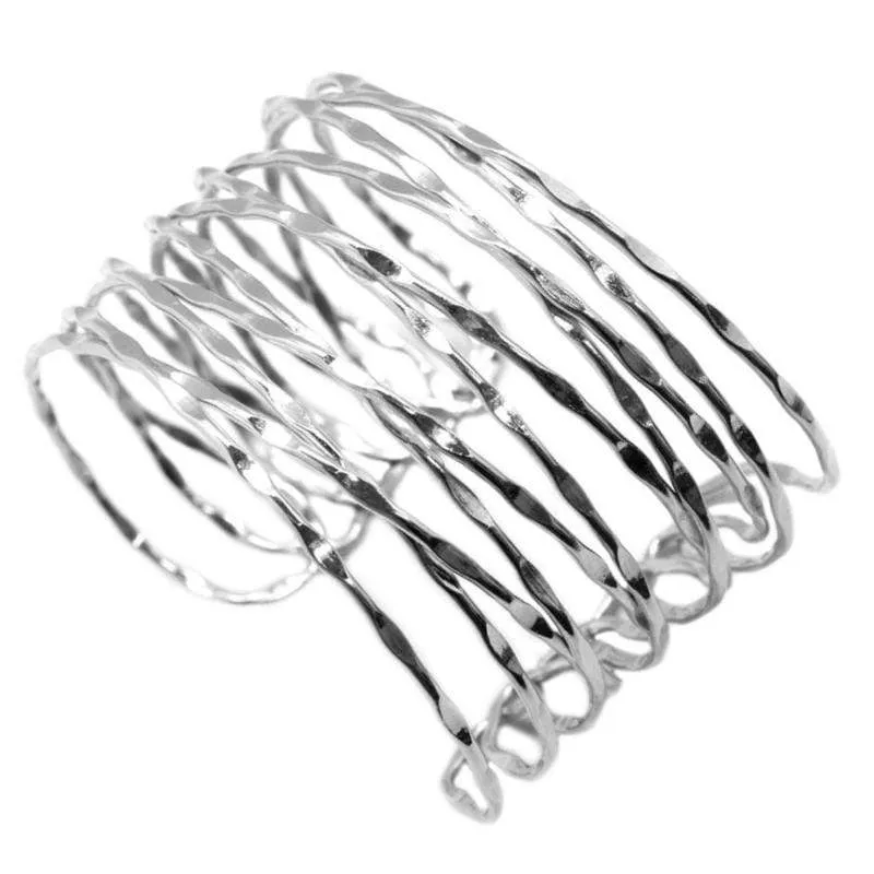 Do I Ever Cross Your Mind Silver Cuff Bracelet