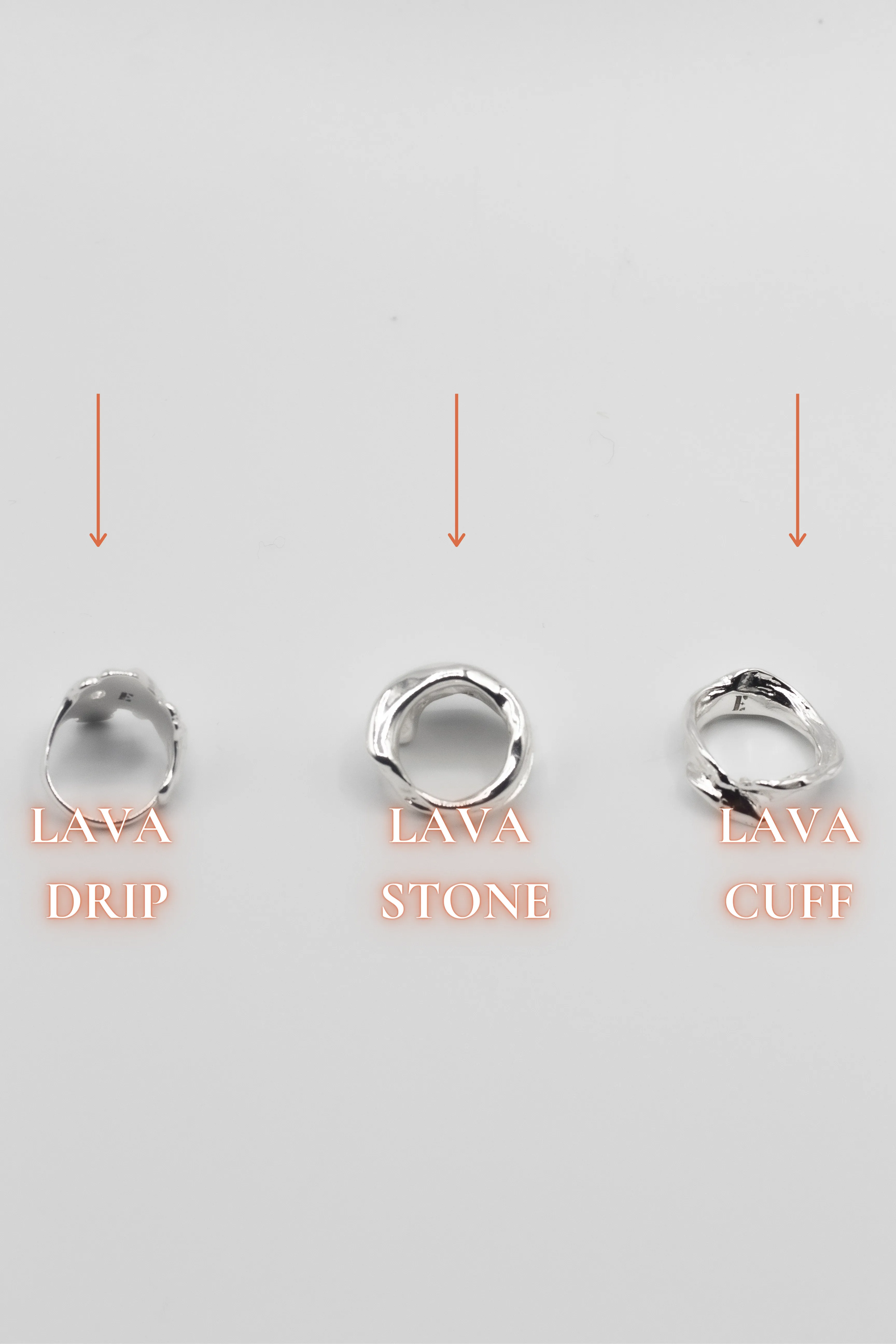 Ella Lava Ring Trio (Set of 3)