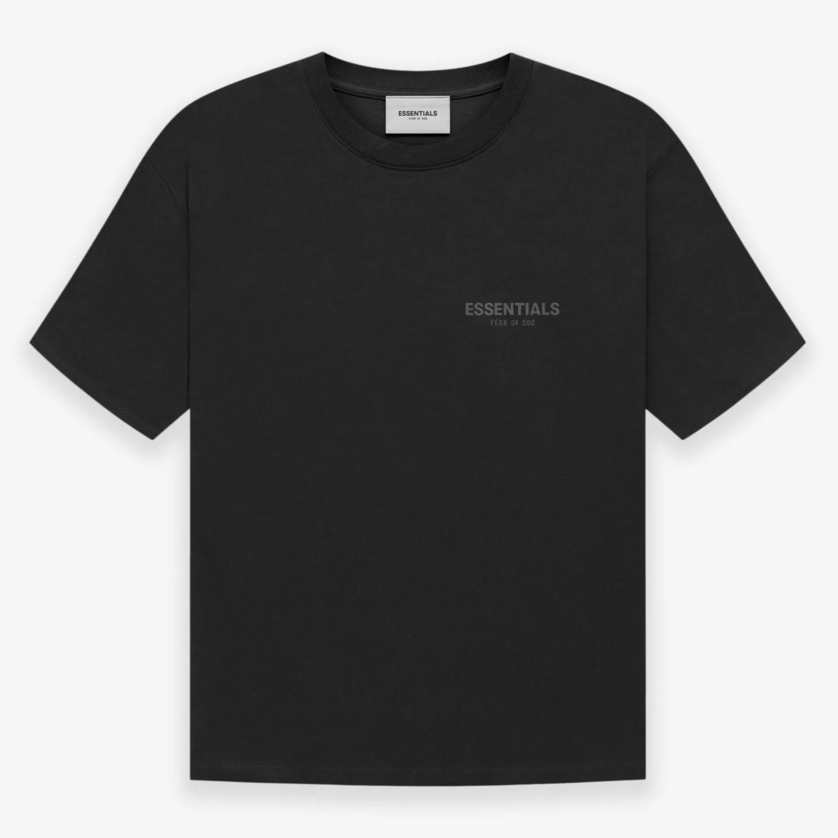 FEAR OF GOD Essentials Reflective Chest Logo Tee Black