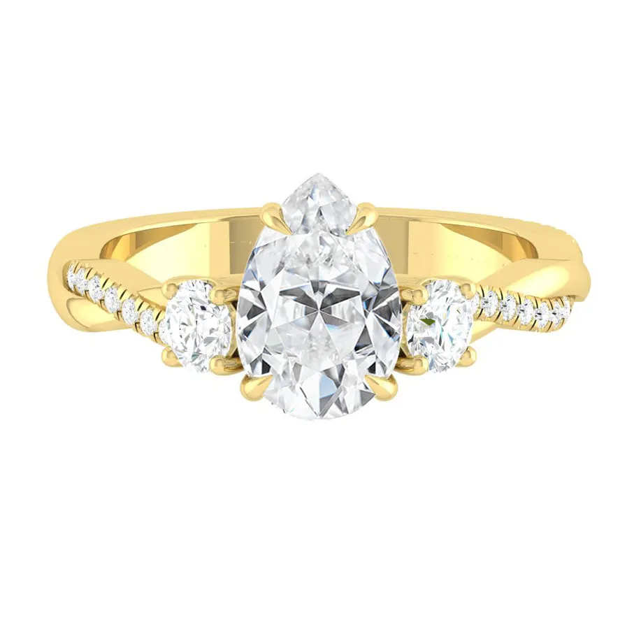 Fiore Trio Pear Lab Diamond *new*