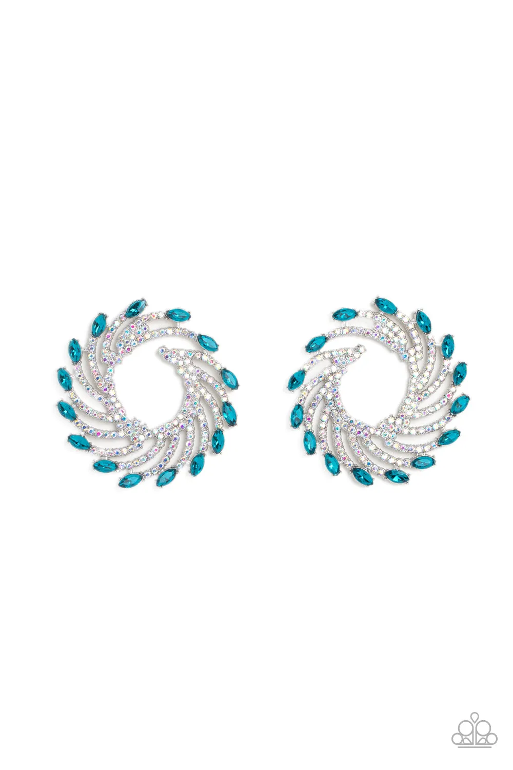 Firework Fanfare Blue-Earrings