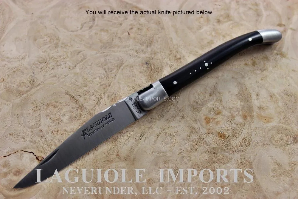 Fontenilles Pataud Laguiole 11cm Ebony - Forged Bee - Chiseled Spring