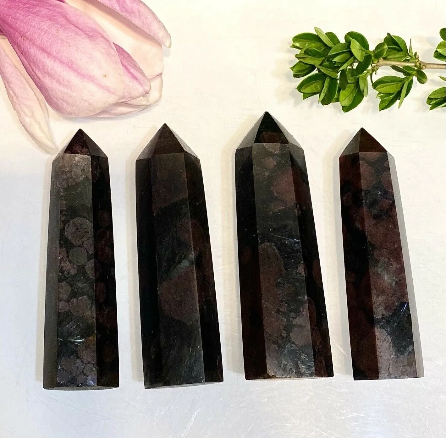 Garnet Tower Point Crystal Gemstone