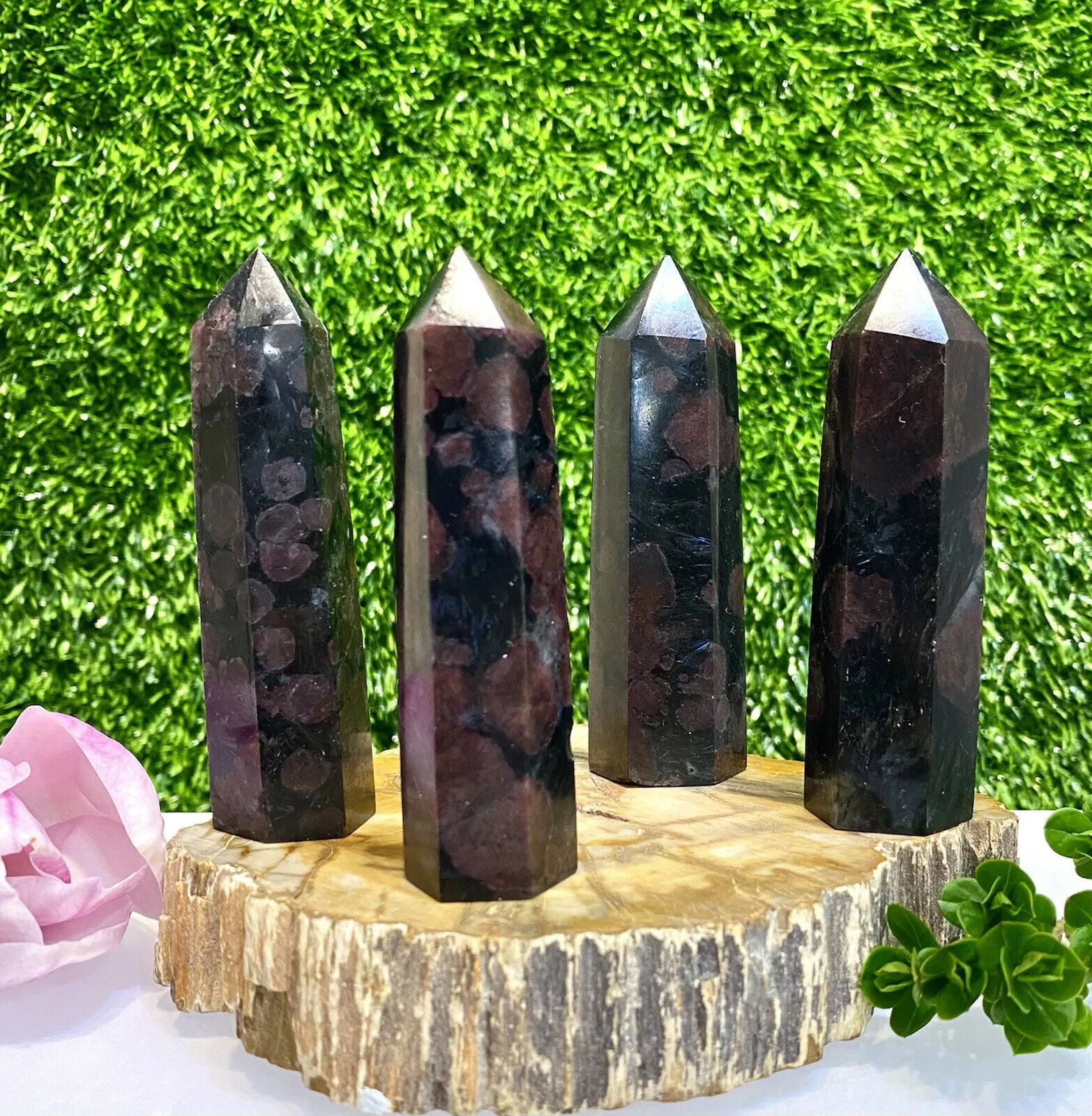 Garnet Tower Point Crystal Gemstone